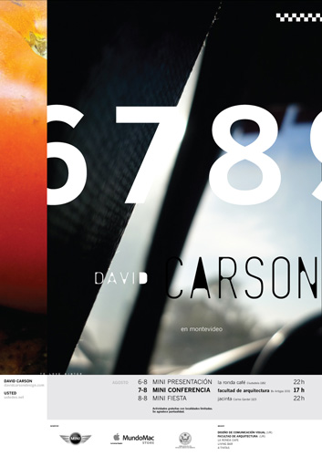 2009 – David Carson + USTED in Montevideo – Poster